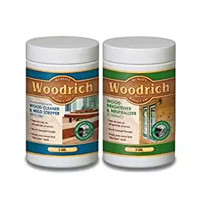 Complete Wood Cleaner & Wood Brightener Kit for Wood Decks, Wood Fences, Wood Siding, and Log Cabins - EFC38 & Citralic Restoration Kit - Woodrich Brand - Covers up to 750 SQ FT - Easy to Use