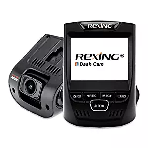 Rexing V1 Car Dash Cam 2.4" LCD FHD 1080p 170° Wide Angle Dashboard Camera Recorder with G-Sensor, WDR, Loop Recording
