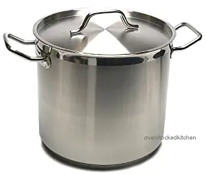 20 QT STAINLESS STEEL STOCK POT W/ LID (COMMERCIAL GRADE NSF) Set of 3