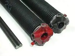 Garage Door Torsion Springs Pair .200 x 2" Spring Length: 20", with Winding Rods, Center Steel Bearing.