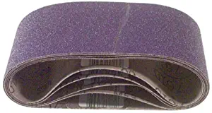3M 81402 3-Inch x 21-Inch Purple Regalite Resin Bond 100 Grit Cloth Sanding Belt, Pack of 5