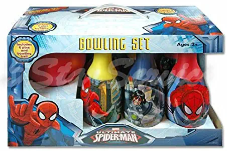 Brand New! Marvel Spider-man Bowling Set - Boys Kids Birthday Gift Toy 6 Pins & 1 Ball by 5StarService