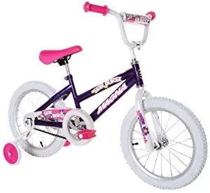 Dynacraft Magna Starburst Girls BMX Street/Dirt Bike 16", Purple/White/Pink