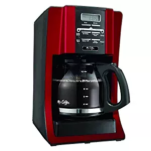 Mr. Coffee 12-Cup Coffee Maker, Black (Red)