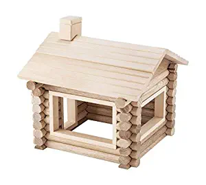 Wood Log Building Set - 77 Wood Building Blocks for Kids - Rodeo House Building Blocks for Girls and Boys Ages 3-7 Years - Wooden Toys for Toddlers withStorage Box