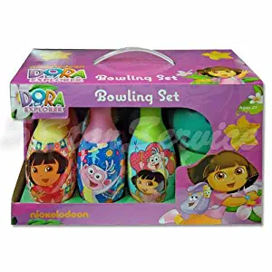 Brand New! Disney Dora Bowling Set - Boys Kids Birthday Gift Toy 6 Pins & 1 Ball