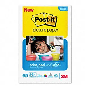 3M SP4665SG Post-it 4 x 6 Picture Paper, semi-Gloss Finish, 65 Sheets/Pack