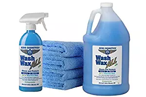 Wet or Waterless Car Wash Wax Kit 144 Ounces. Aircraft Quality for Your Car, RV, Boat, Motorcycle. The Best Wash Wax. Anywhere, Anytime, Home, Office, School, Garage, Parking Lots.