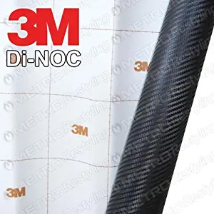 3M DI-NOC CA-421 BLACK CARBON FIBER 1ft x 1ft ( 1 sq/ft) Flex Vinyl Wrap