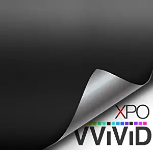 VViViD Satin Flat Matte Stealth Jet Black 5ft x 25ft 125sq ft Cast Vinyl Decal Bubble-Free Car Wrap Interior