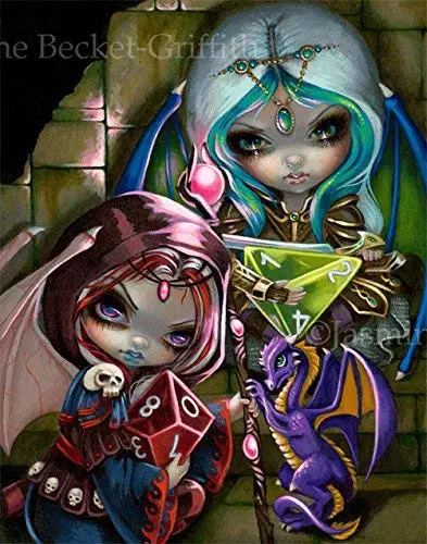 “Dice Dragonlings” SIGNED Glossy Photo Art Prints by Jasmine Becket-Griffith