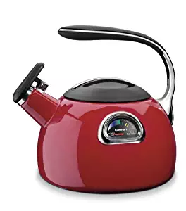 Cuisinart PTK-330R PerfecTemp Porcelain Enameled Teakettle, Red