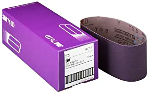 3M 81412 3" x 24" 80 Grit Purple Cloth Sanding Belts (761D) - 5 Belts per Package