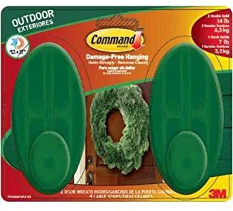 Command Large Outdoor Wreath Hook with Foam Strips