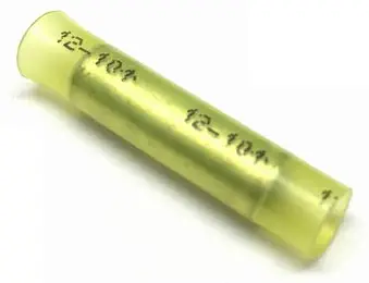 3M Butt Connector Seemless Nylon Insulated 12-10 Gauge Yellow -100PK