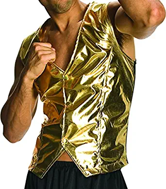 Rubie's Costume Co Men's Old School Adult Gold Costume Vest