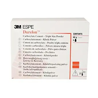 3M ESPE 38236 Durelon Triple Powder Carboxylate Luting Cement, Regular Set