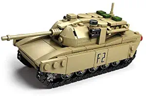 koolfigure Custom Sets of WW2 Military Army Tanks, Building Blocks Toy for Kids Aged 6+ (M1A2 Tank)