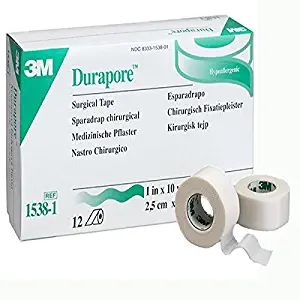 3M Durapore Surgical Tape 1" x 10 yd Box: 12