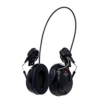 3M PELTOR ProTac III Slim Headset, Black, Hard Hat Attached