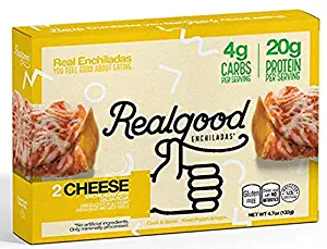 Real Good Foods, Keto-friendly, Low Carb - High Protein - Gluten Free - Enchiladas, Cheese with Salsa Roja (6 Count)