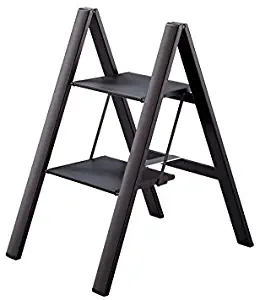 Hasegawa Ladders Slim Step Stool, 2, Black