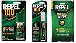 Repel Mosquito Repellent Value Travel Bundle Wipes Pump & Pen