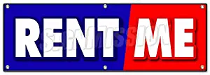 72" Rent ME Banner Sign Tools Trucks Cars Building Furniture Party Goods