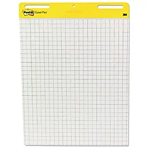 Post-it 560 Easel Pad,Self-Stick,Faint Grid,30 Sheets,25-Inch x30-Inch,2/CT,WE