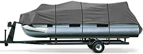 North East Harbor Heavy Duty Waterproof Gray Pontoon Cover Fits Length 20' 21' 22' 23' 24' ' - Beam Width 102" Superior Trailerable Pontoon Covers 600 Denier Inboard Outboard Pontoon Covers