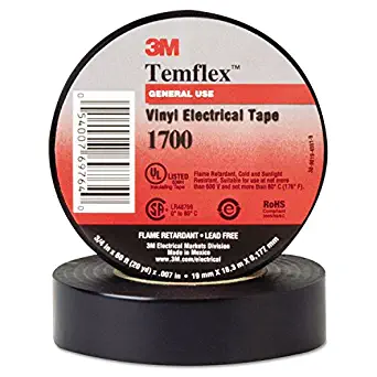 3M 69764 Temflex 1700 Vinyl Electrical Tape, 3/4" x 60ft