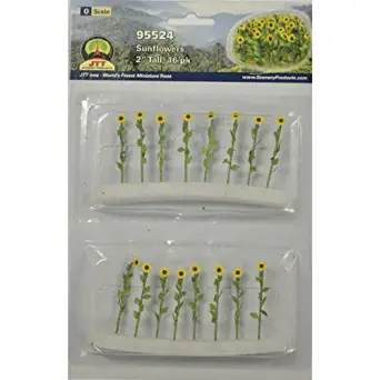 JTT Scenery Products Flowering Plants Series: Sunflowers, 2"