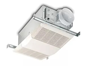 NuTone 605RP Exhaust Fan with 1300 Watt Heater, 70 CFM 4.0 Sones, White Grille