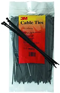 3M 06201 Weather-Resistant Intermediate Cable Tie, 6-Inch, Black, 100-Count