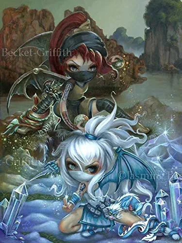 “Ninja Dragonlings III” SIGNED Glossy Photo Art Prints by Jasmine Becket-Griffith