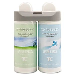 Microburst Duet Refills, Gentle Breeze/Linen Fresh, 4oz, 4/Carton, Sold as 1 Carton