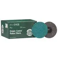 3M 051131-01408 3" Greenroloc Wheel 24 Grit, Sold As 1 Each