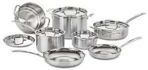 Premium Superior Quality Cuisinart MCP-12N MultiClad Pro Stainless Steel 12-Piece Cookware Set