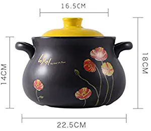 Casserole Soup Pot Heat-resistant Ceramic Casserole Porridge Congee Cooker Rice Noodle Pot Lime Porcelain Pan Hotpot Pot Soup Soup Mother's Day Gift Father's Day Gift (color : B)