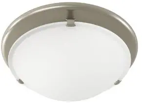 Broan 761BN Decorative Ventilation Fan with Light, 80 CFM 2.5 Sones, Brushed Nickel and White Opal Glass (Renewed)