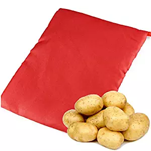 Red Washable Cooker Bag Baked Potato Microwave Oven Cooking Quick Fast Roasted Potatoes Bags