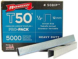 Arrow 508-IP T50 1/2-Inch Staples, 5000-Pack