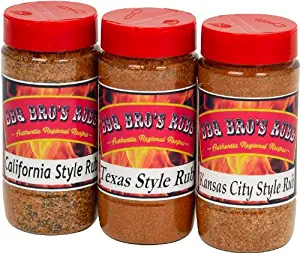 BBQ BROS RUBS {Western Style} - Ultimate Barbecue Spices Seasoning Set - Use for Grilling, Cooking, Smoking - Meat Rub, Dry Marinade, Rib Rub - Backed with 100% Customer Guarantee