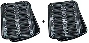 Range Kleen Oven Broiler Pan With Rack 16 x 12.5 x 1.6" (2-PACK)