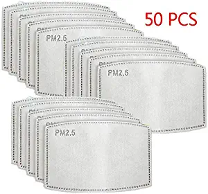 【FDA APPROVED】Activated Carbon PM2.5 Replacement Filter 5 Layers Protective Filter (Adult)[50PCS]