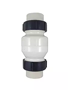 HICO 2 PVC True Union Swing Check Valve IPS White 2 inch (1-Pack)