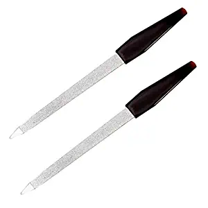 Pinkee's (2 Pack) 5 inch Stainless Steel Sapphire Nail File for Fingernails, Toenails, Scraping, Strengthening, Finger Manicure File