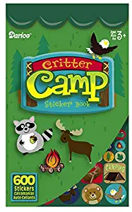 Darice Critter Camp Sticker Book for Kids - 600 Stickers for Camping Crafts, Party Favors