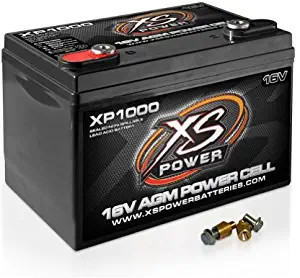 XS Power XP1000 16V 2,400 Amp AGM Battery with 3/8" Stud Terminal