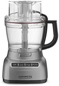 Kitchenaid Adjust 13-cup Food Processor Die Cast Metal Metallic Chrome Kfp1344mc